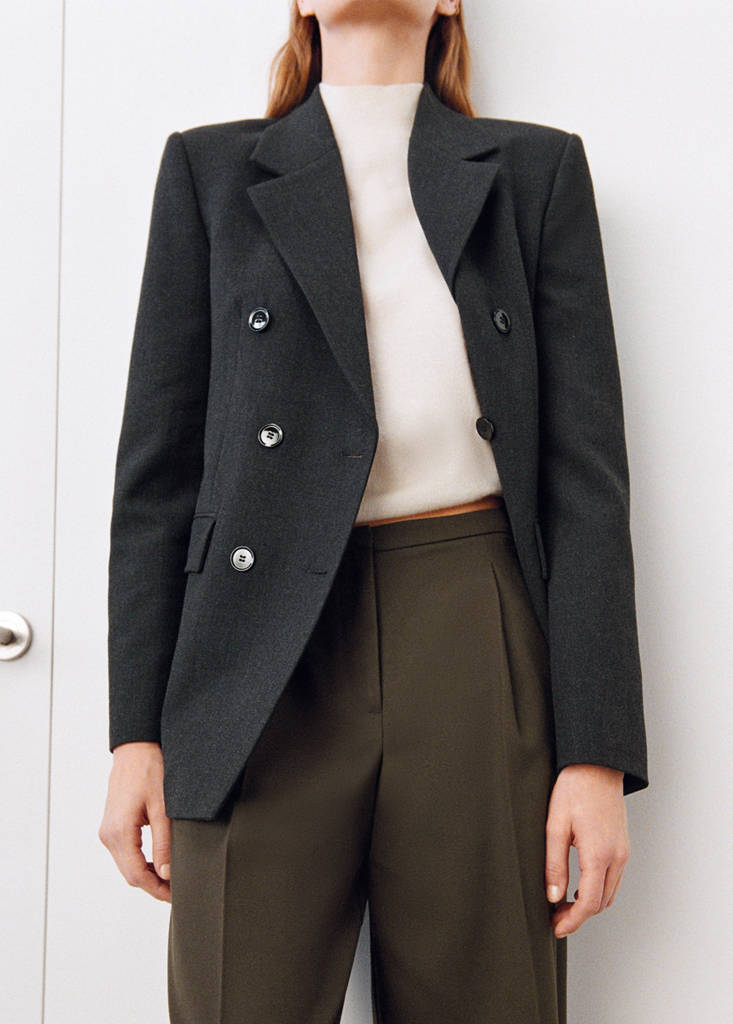 Wide leg mid-rise pleated trousers — Chocolate
