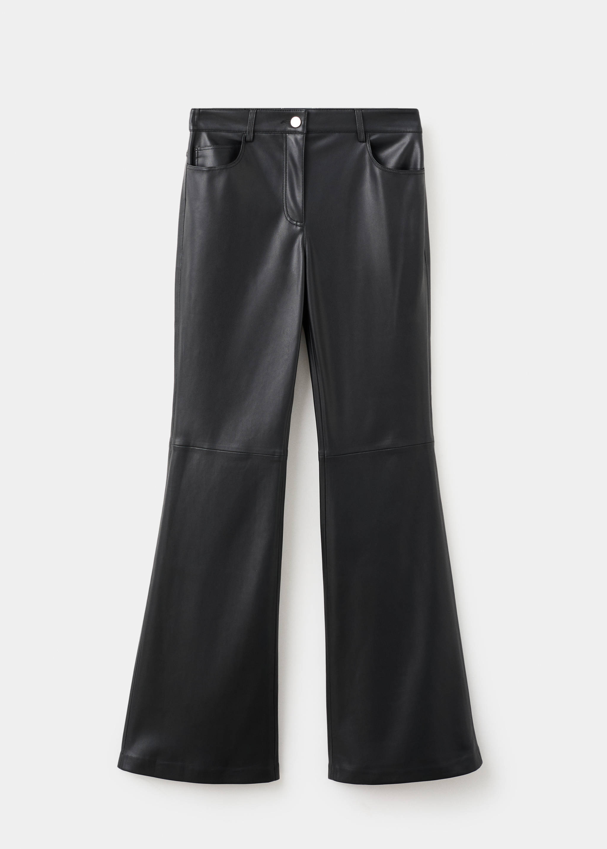 Faux-leather flared trousers - Article without model