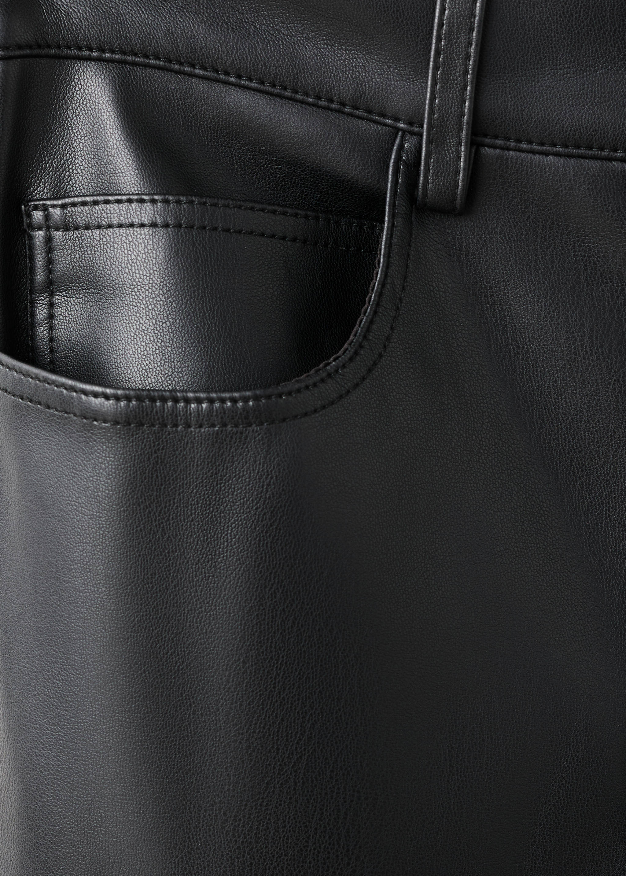 Faux-leather flared trousers - Details of the article 0