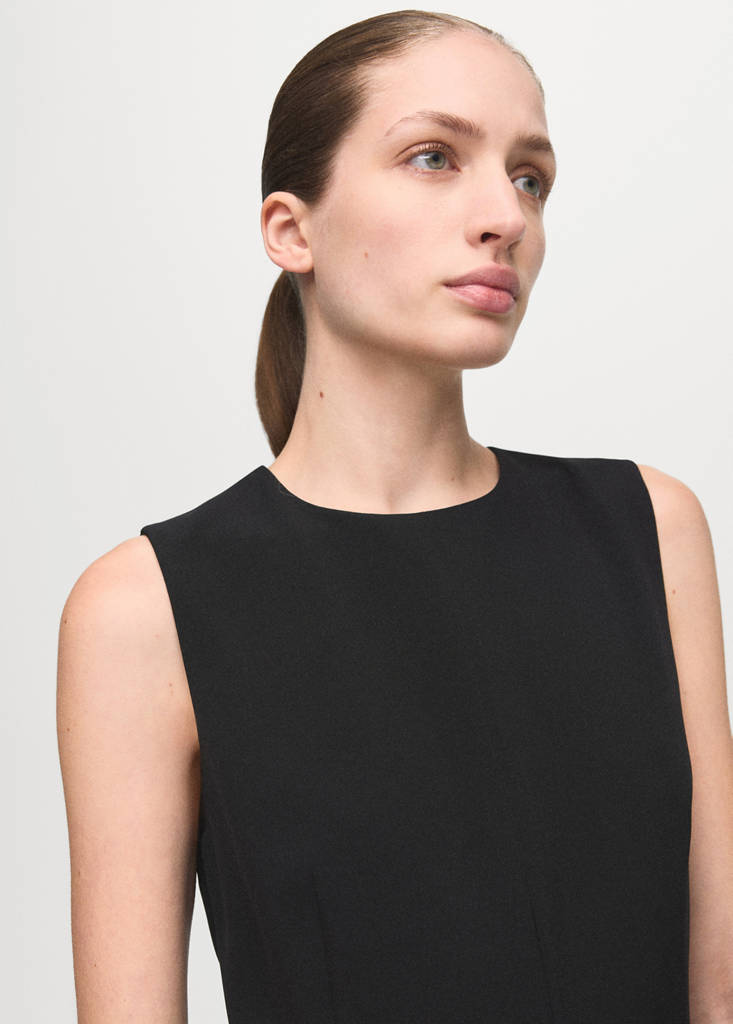 Long suit-style jumpsuit — Black