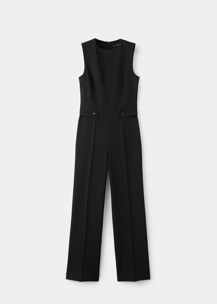Long suit-style jumpsuit — Black