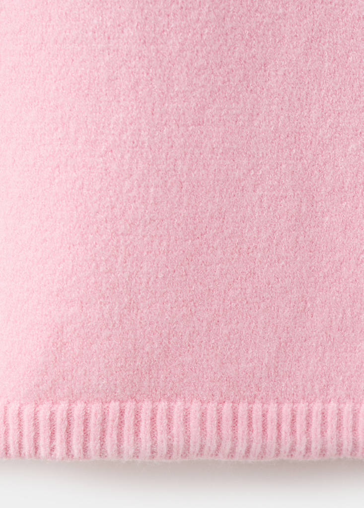 Short-sleeved knitted sweater — Pink