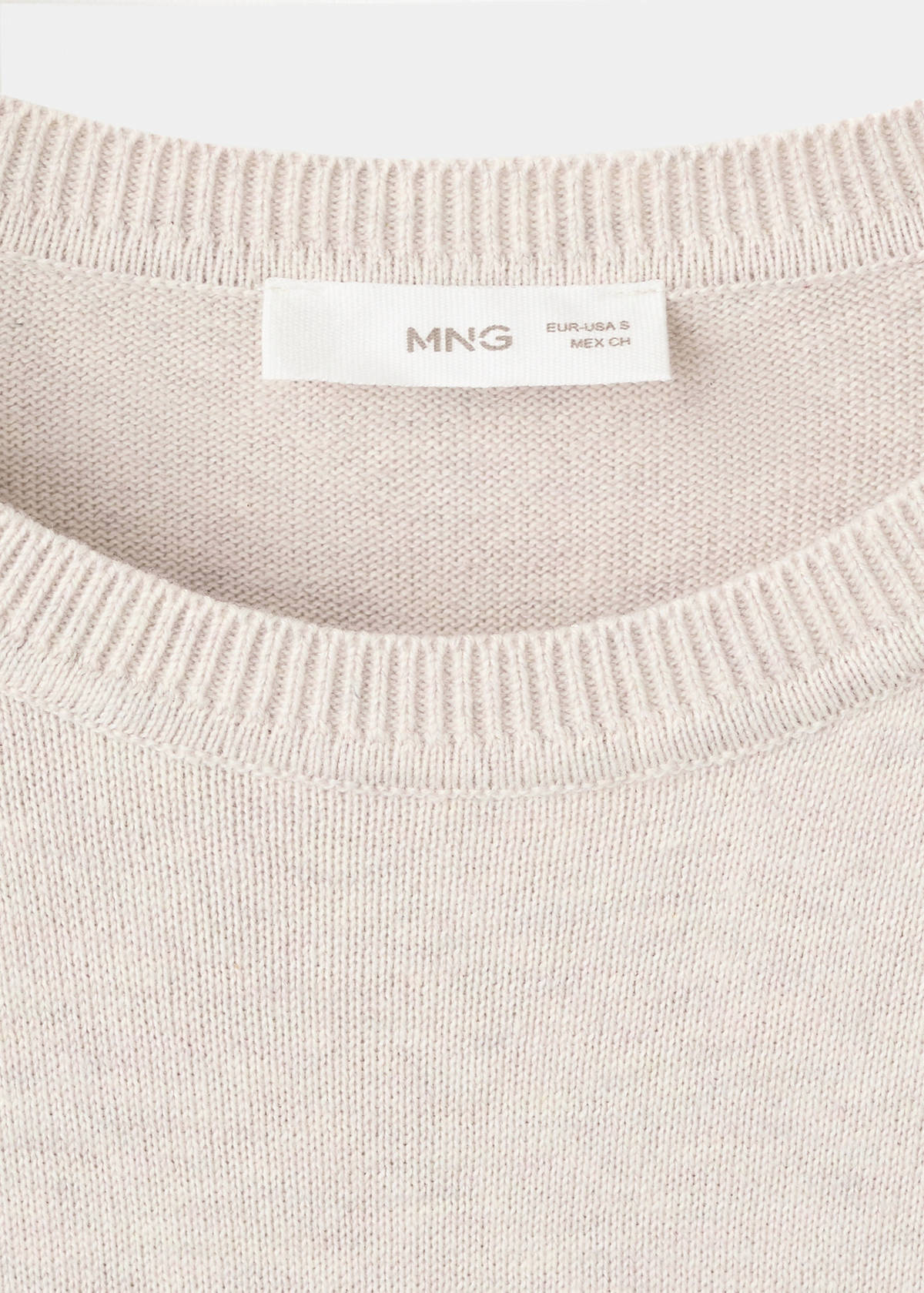 Knitted cotton sweater — Sand
