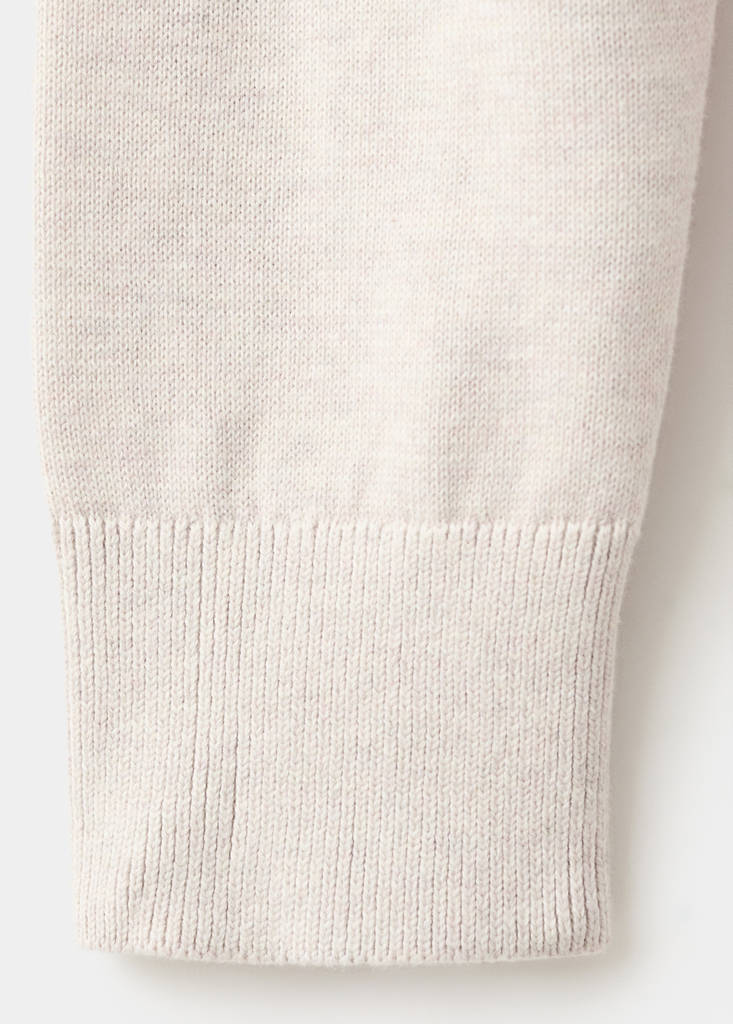 Knitted cotton sweater — Sand