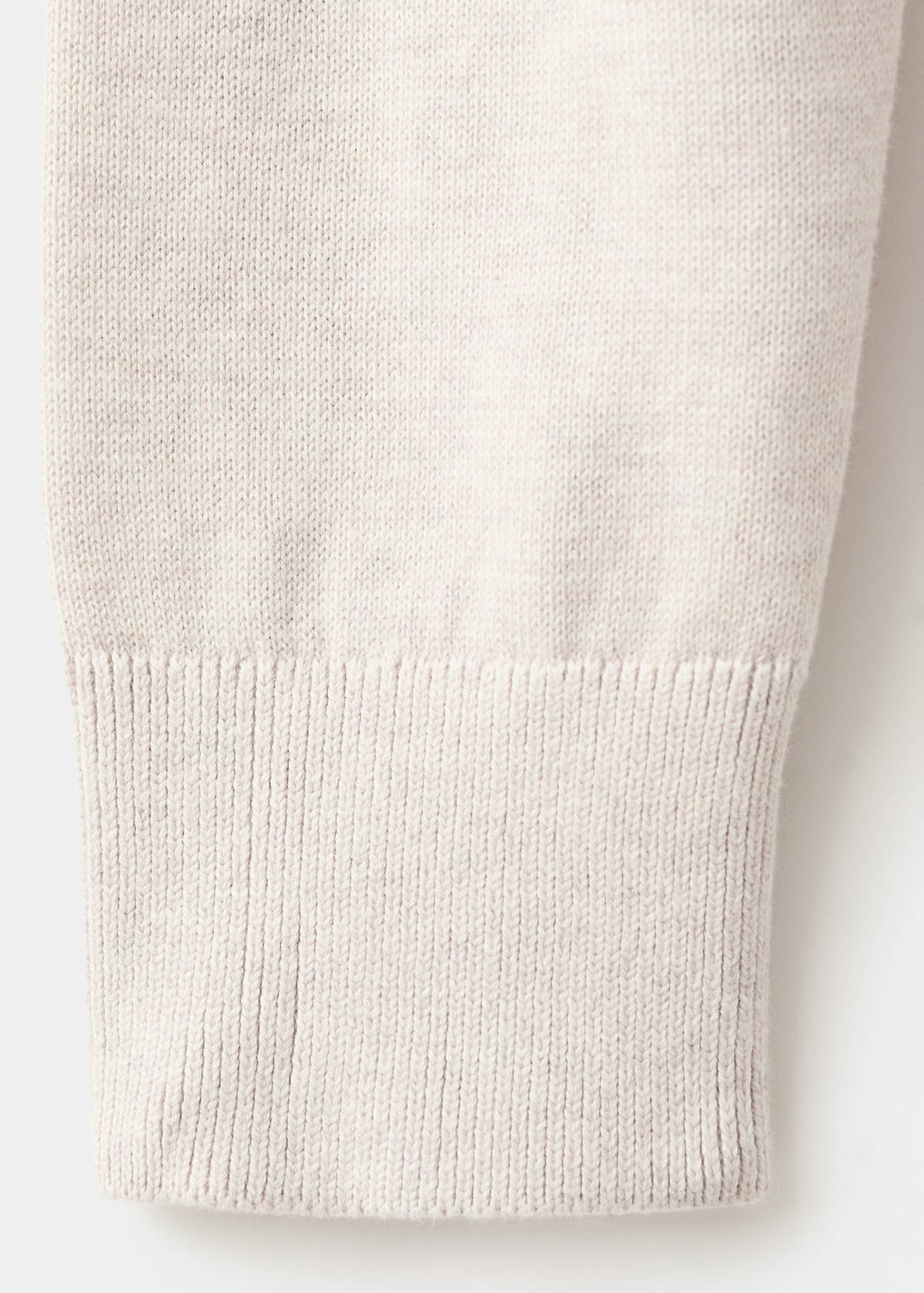 Knitted cotton sweater — Sand
