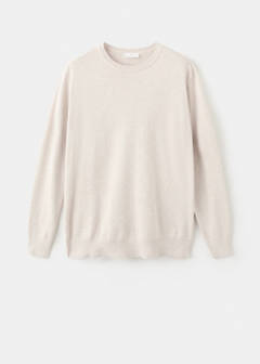 Knitted cotton sweater — Sand 3