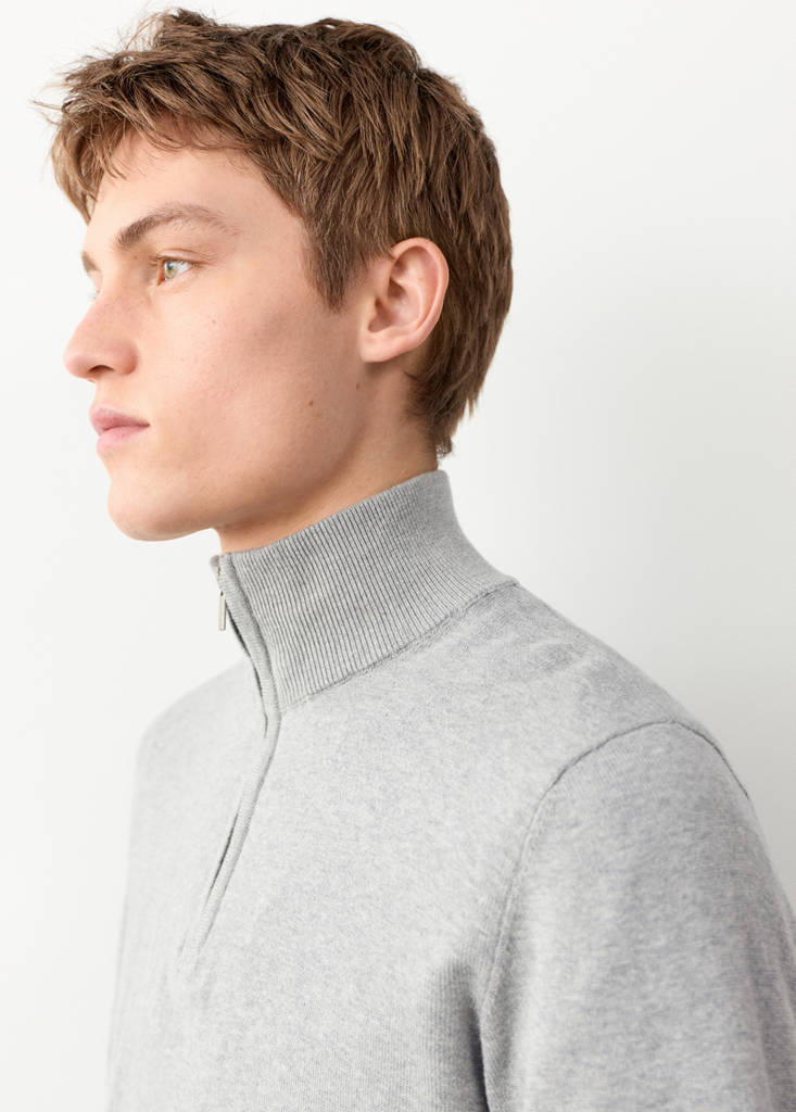 Perkins-neck sweater — Medium Heather Grey