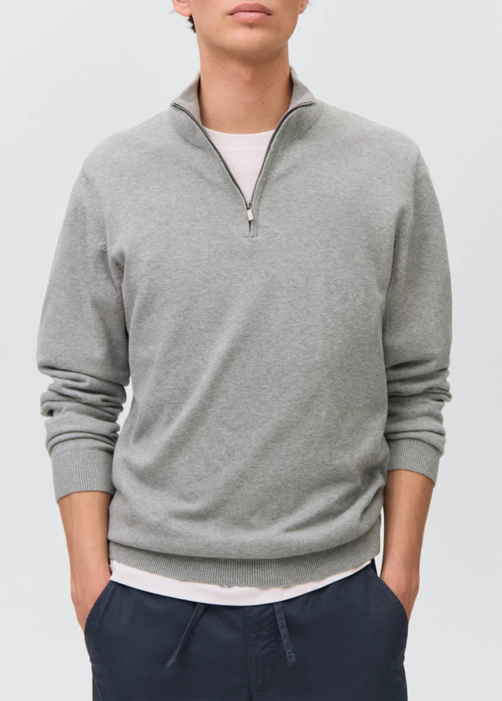 Perkins-neck sweater — Medium Heather Grey