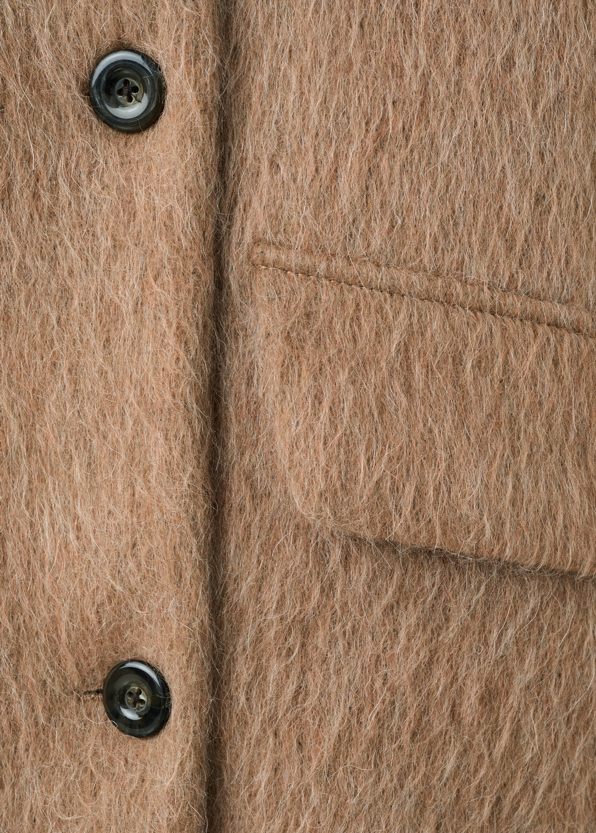Wool-blend funnel-neck coat - Details of the article 0