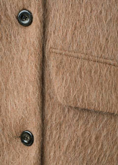 Wool-blend funnel-neck coat — Brown 8