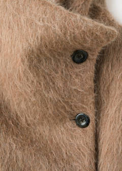 Wool-blend funnel-neck coat — Brown 19