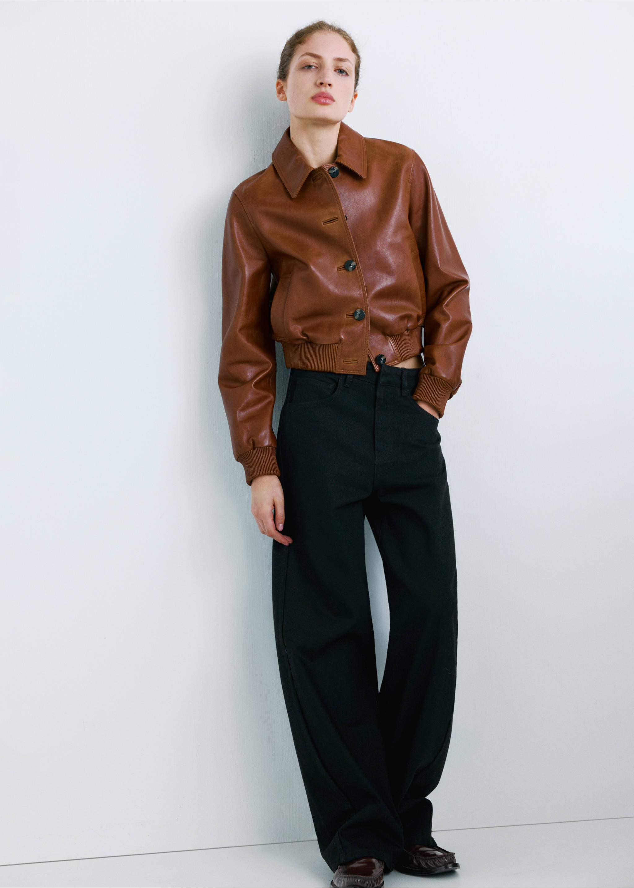 Džíny balloon se středně vysokým pasem - Celkový náhled, Black denim. Ref: 27031315-00.