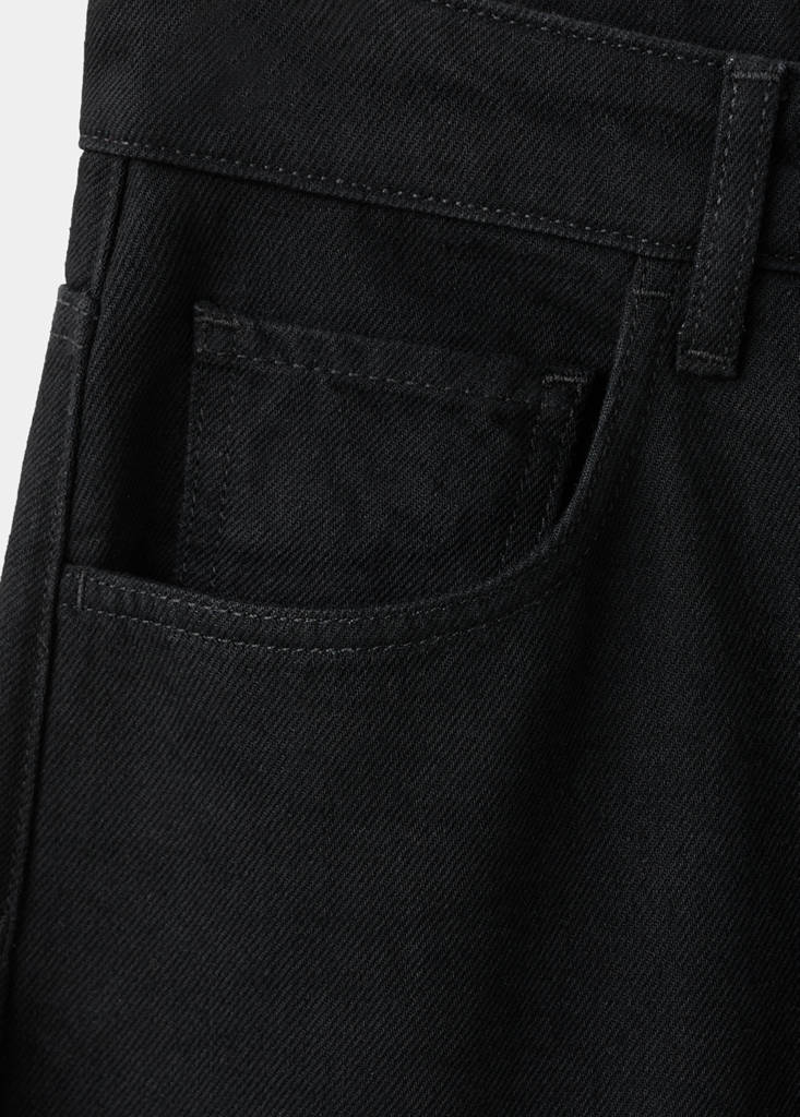 Mid-rise balloon jeans — Black denim