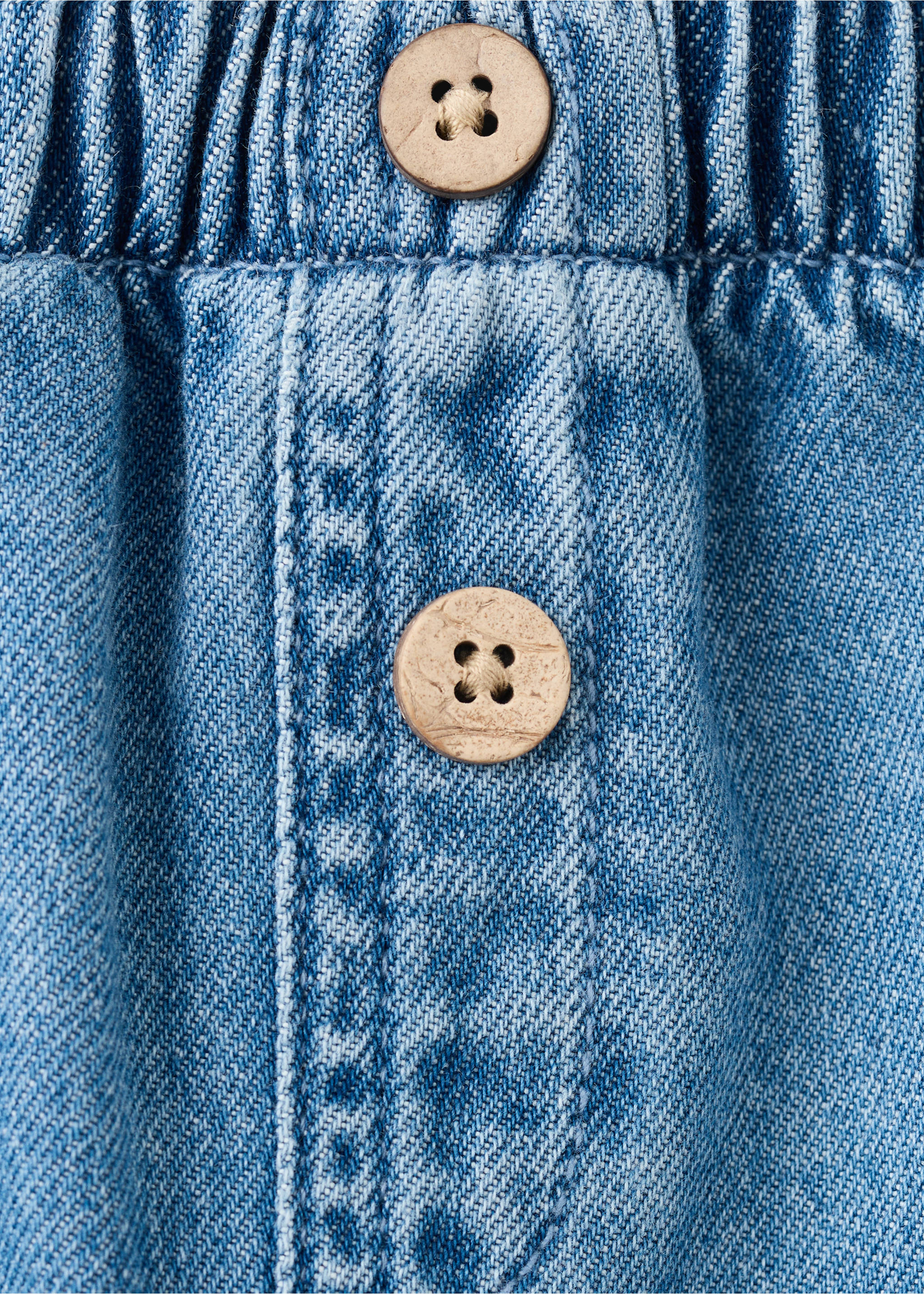 Jeans rectos cintura goma - Detalle del artículo 8, Azul medio. Ref: 27031321-00.