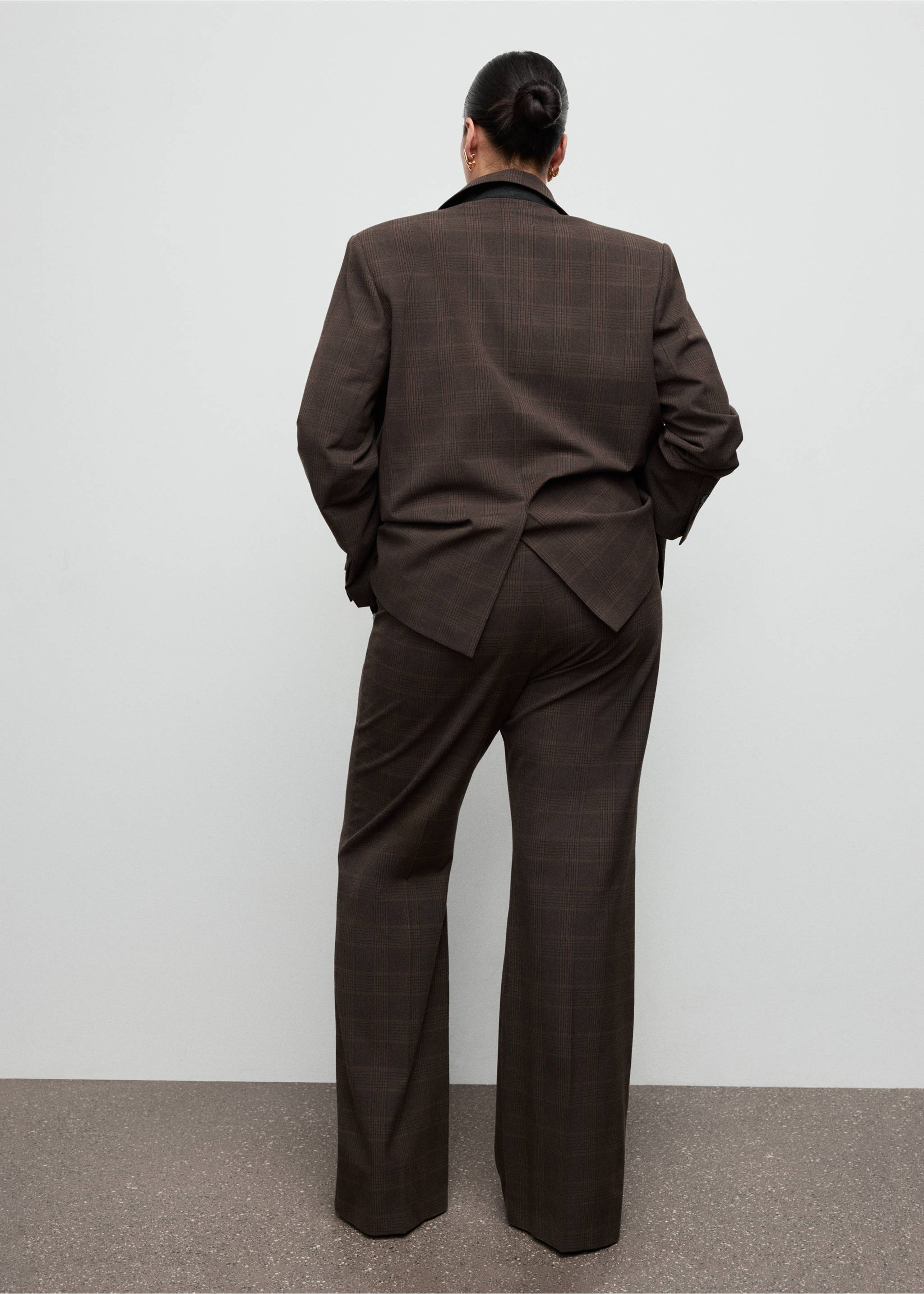 格子西装长裤 - null, 褐色. Ref: 27031324-00.