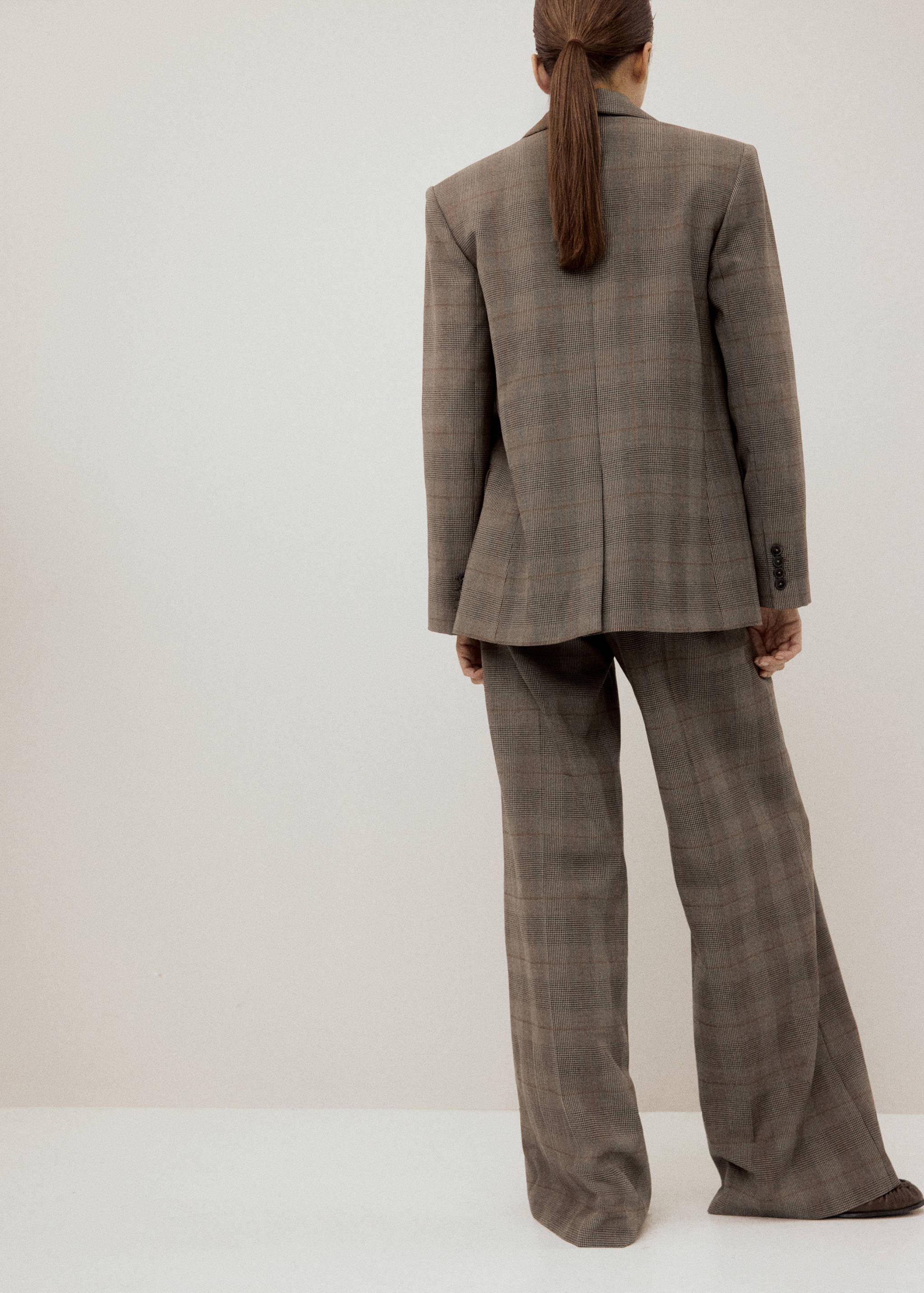 Wool-blend check trousers - Reverse of the article