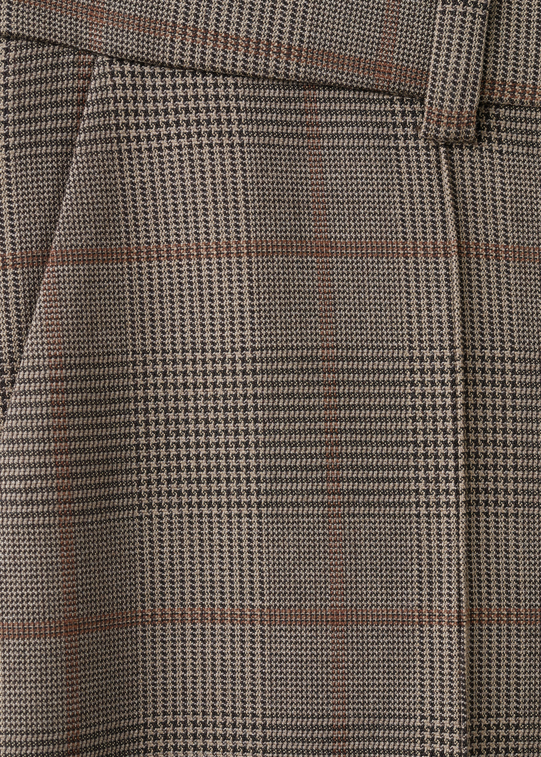Wool-blend check trousers - Details of the article 0