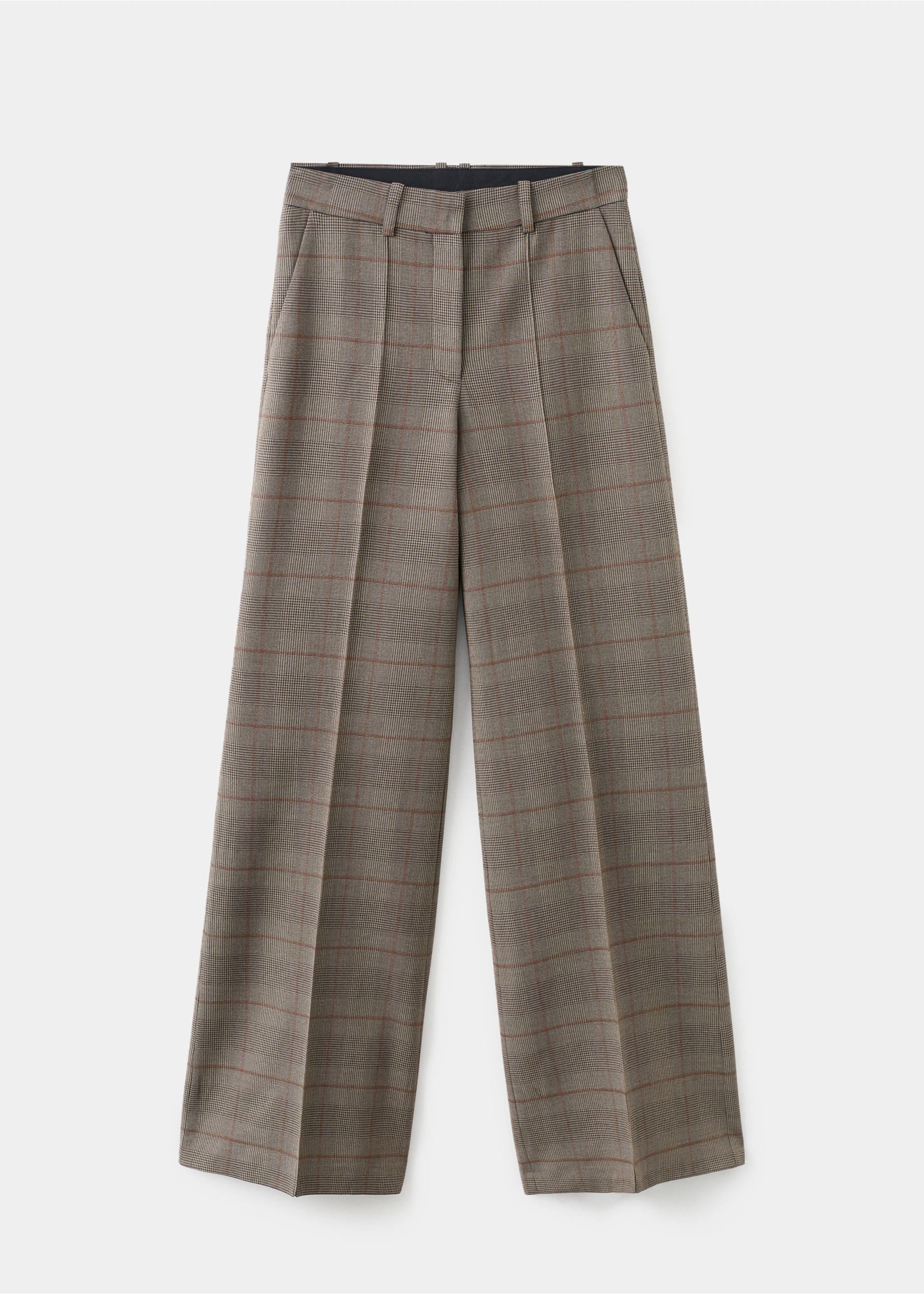Pantalón cuadros mezcla lana - Artículo sin modelo, Marrón. Ref: 27031325-00.