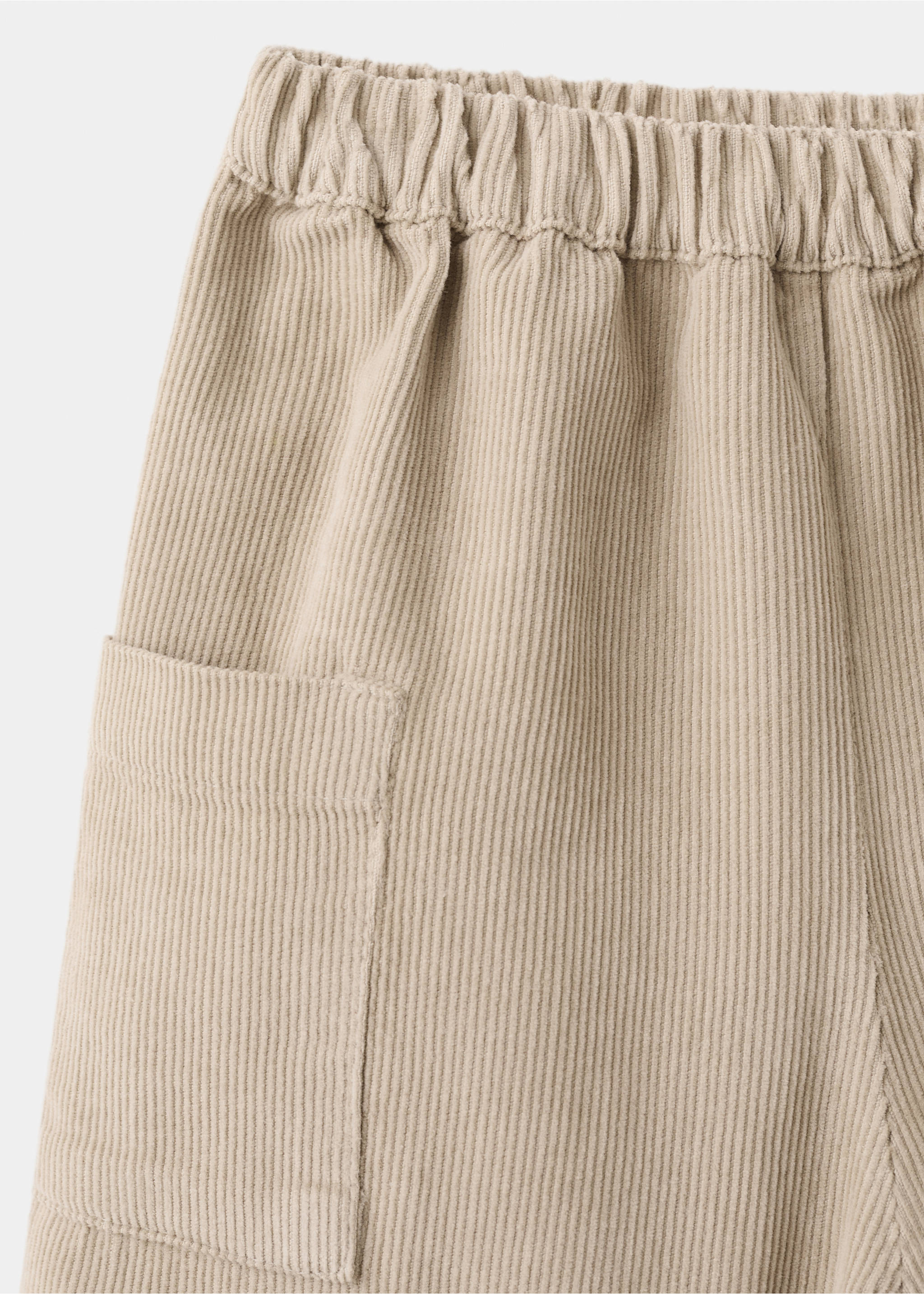 Pantalón pana wideleg - Detalle del artículo 0, Beige. Ref: 27031330-00.