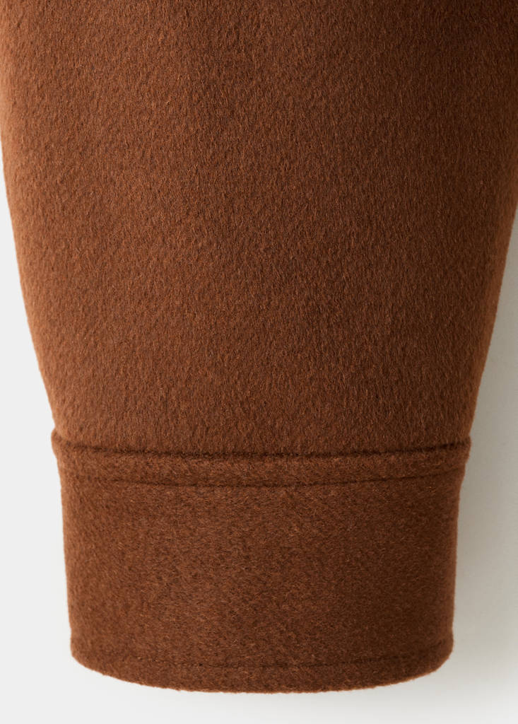 Wool jacket with shirt collar — Medium Brown