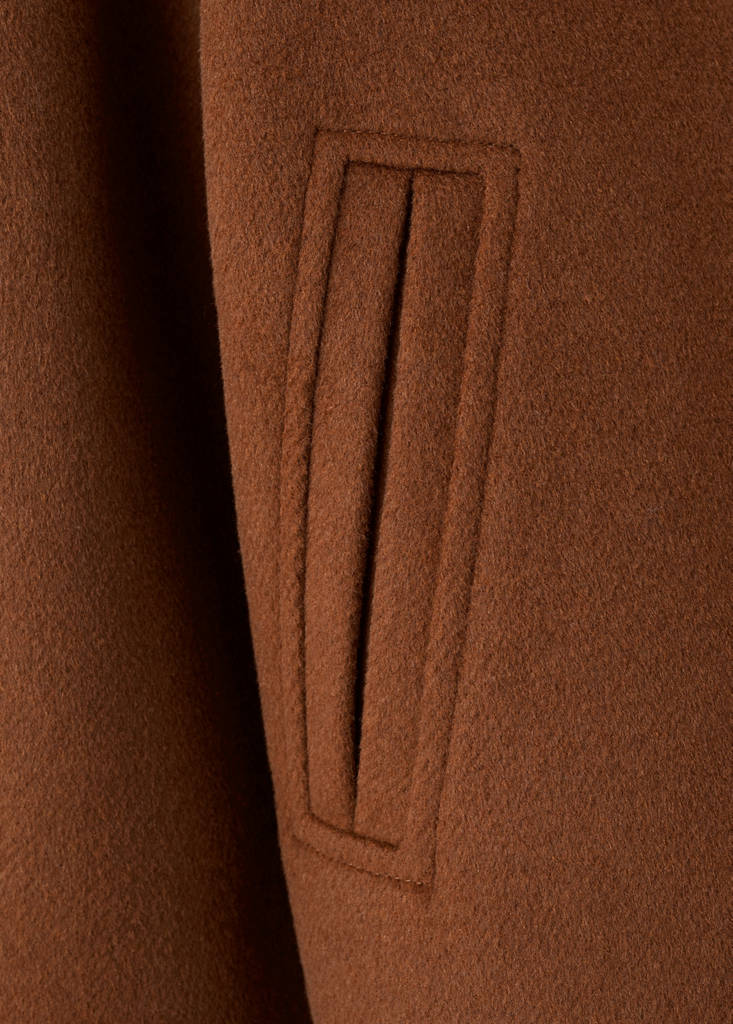 Wool jacket with shirt collar — Medium Brown