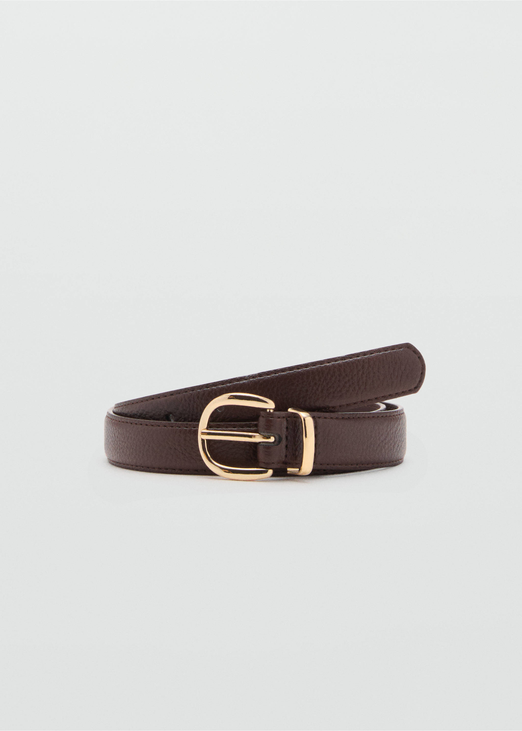 Sabuk buckle oval - Barang tanpa model, Coklat. Ref: 27031335-00.