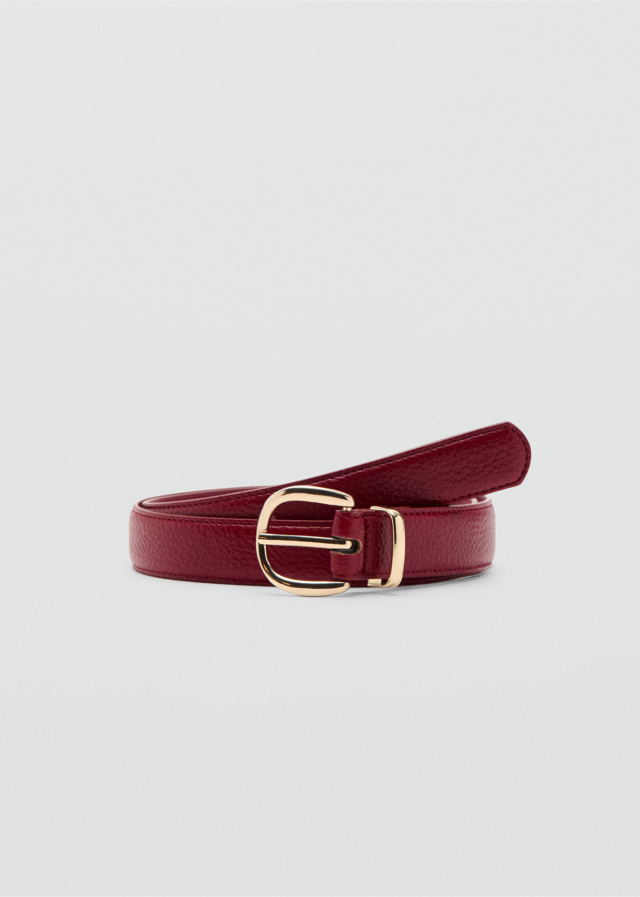 Oval buckle belt - Article without model, Red. Ref: 27031335-00.