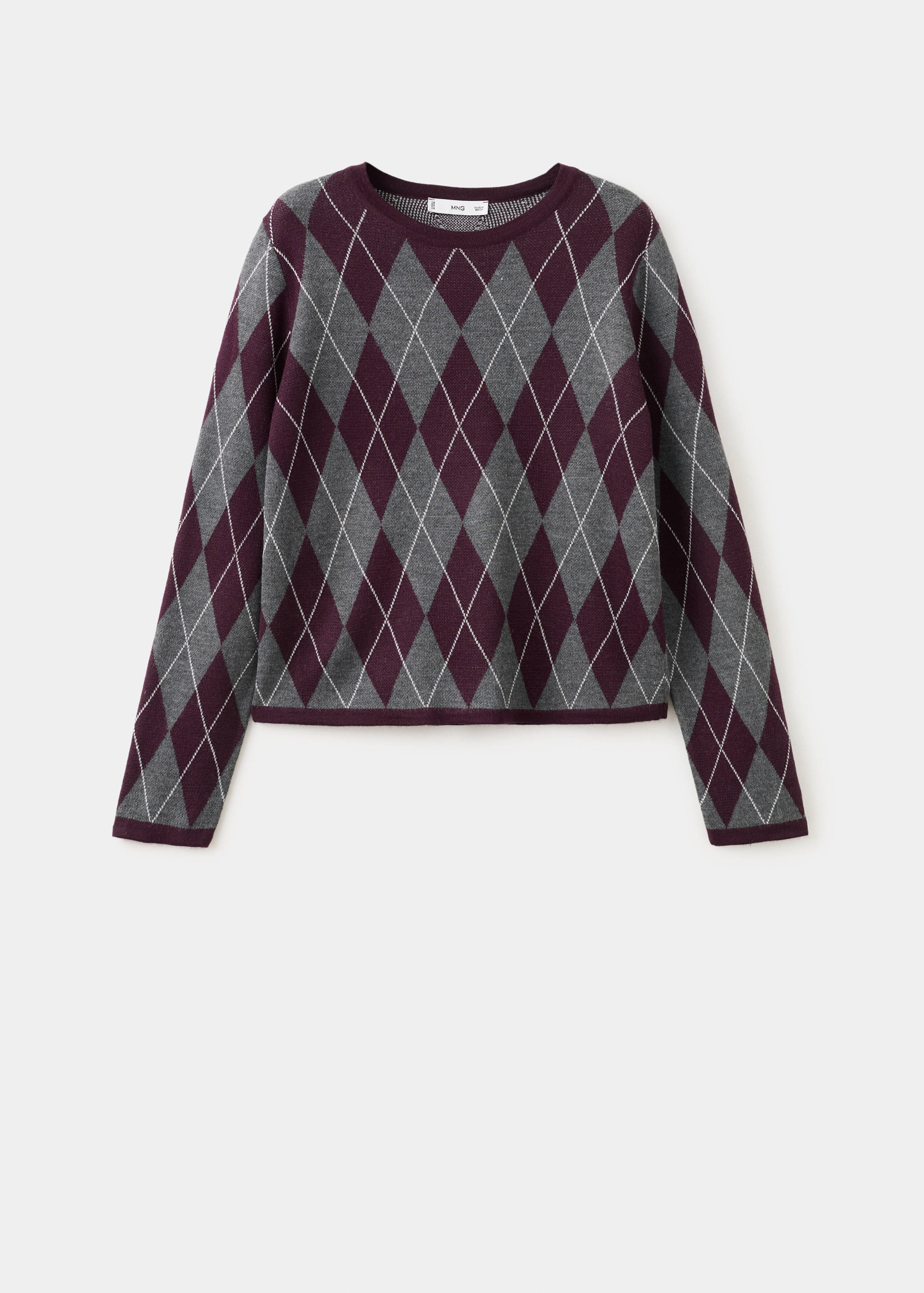 Argyle knit sweater - Article without model