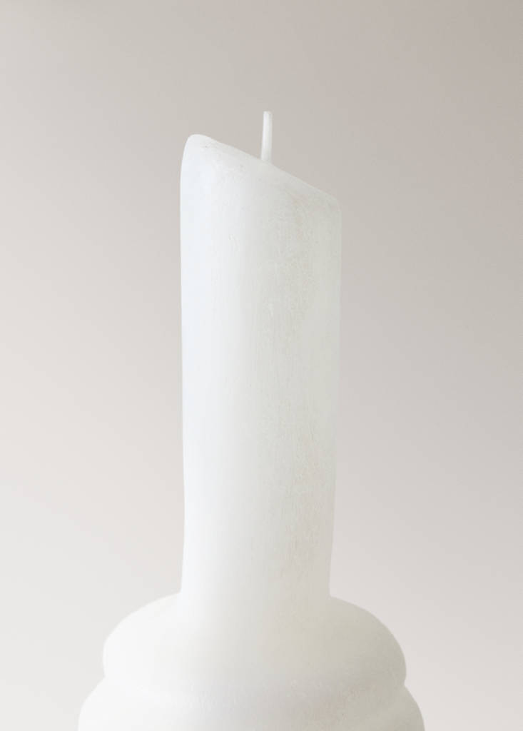 Tall tower decorative candle — Off White