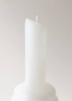 Tall tower decorative candle — Off White 2