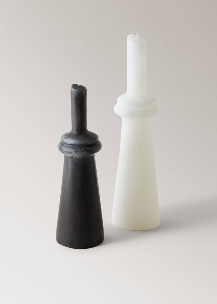 Tall tower decorative candle — Off White