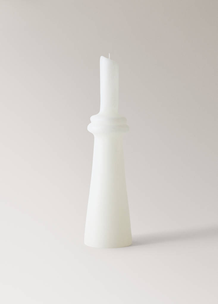 Tall tower decorative candle — Off White