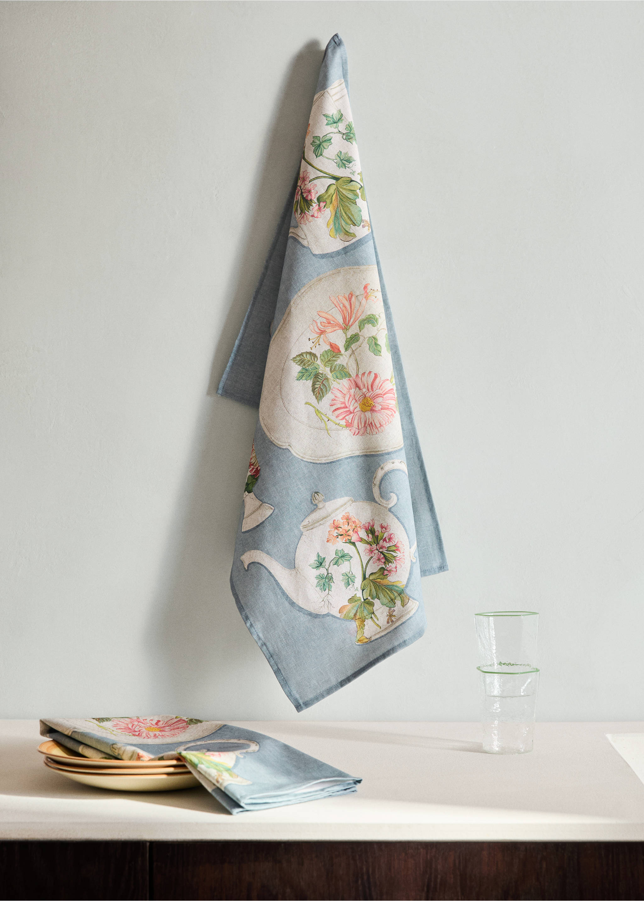 Vintage porcelain kitchen cloths - General plane, Blue. Ref: 27031343-00.