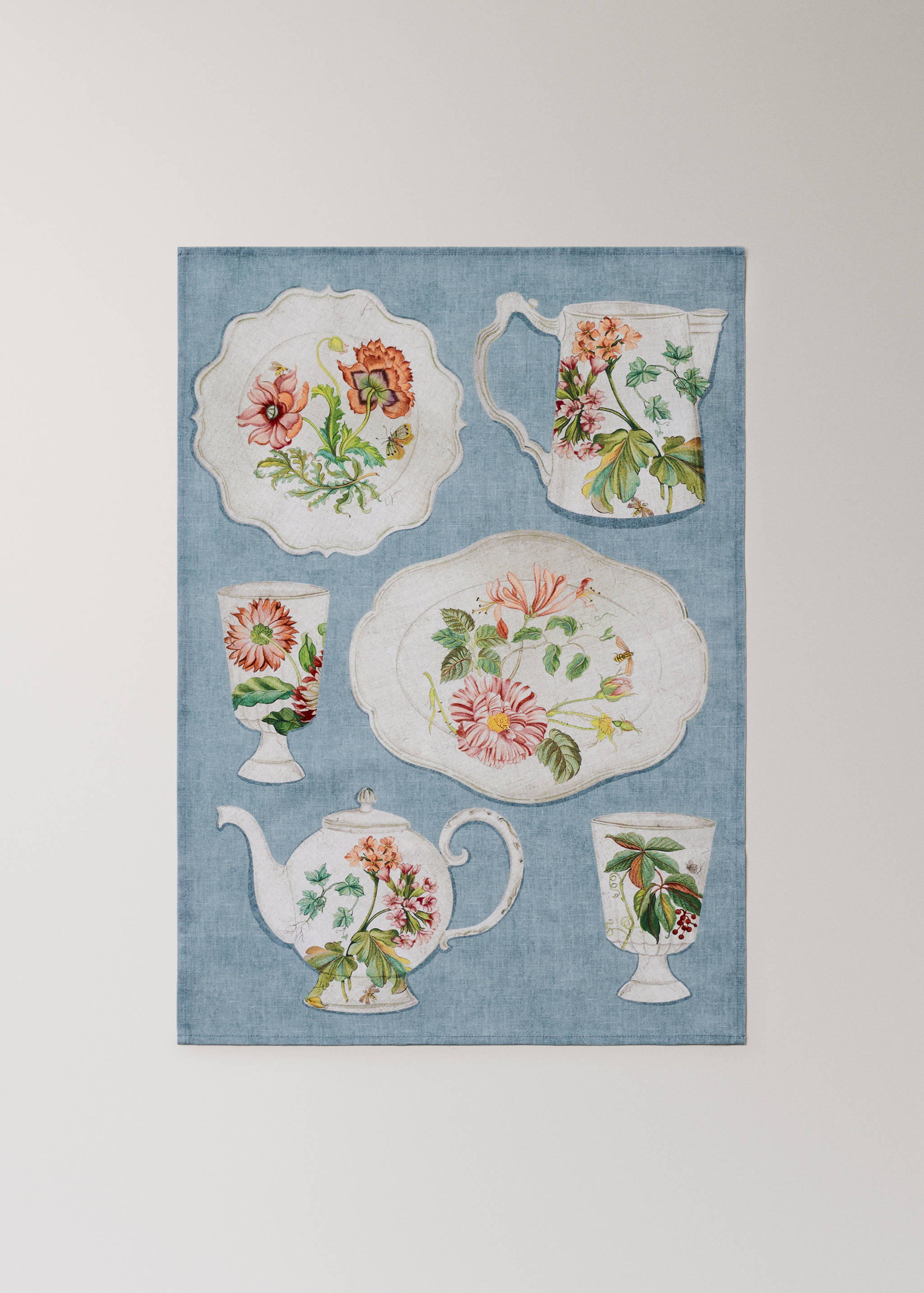 Кухонні рушники елементи вінтажної порцеляни - Детальніше про товар 1