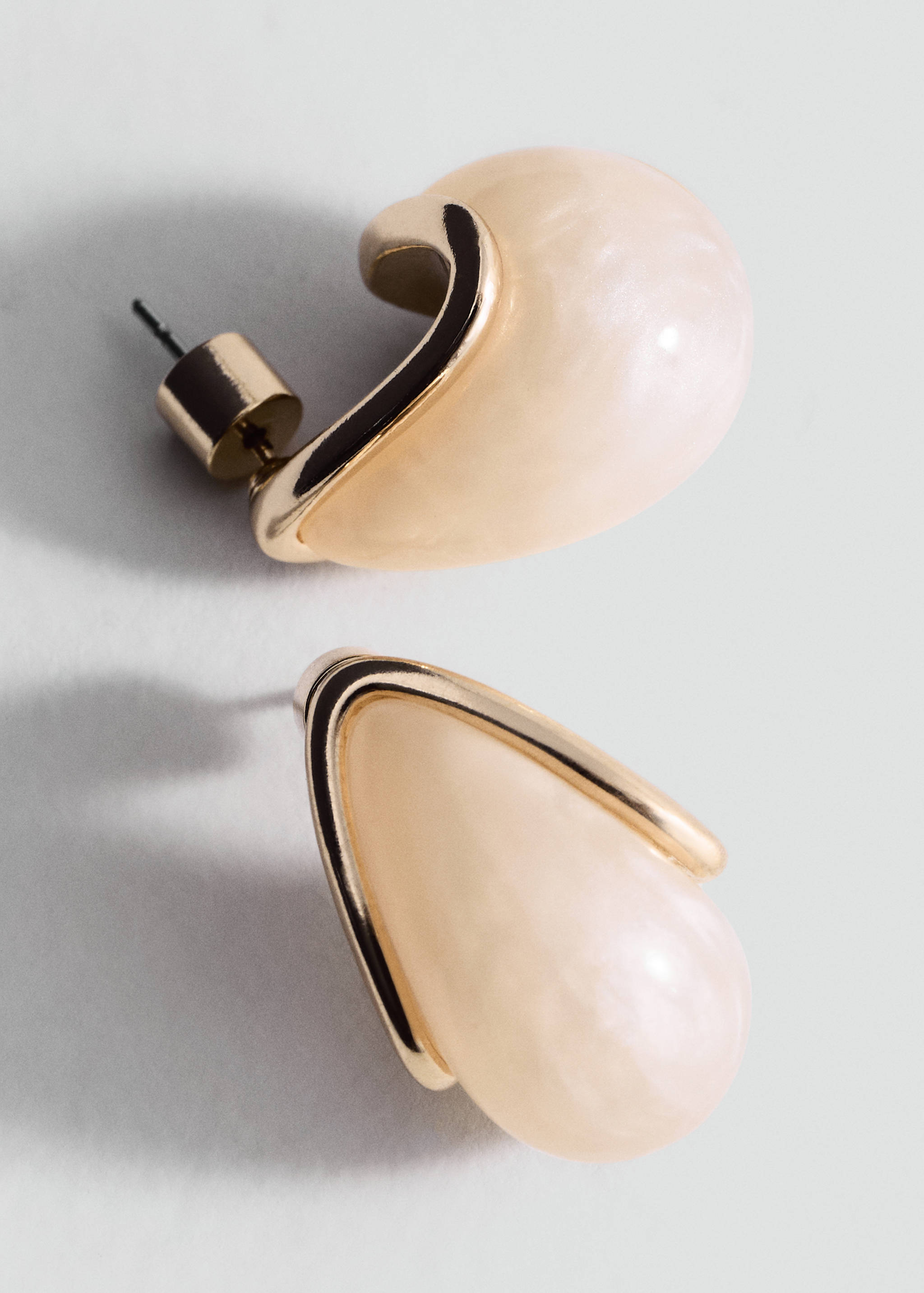 Resin drop earrings - Medium plane