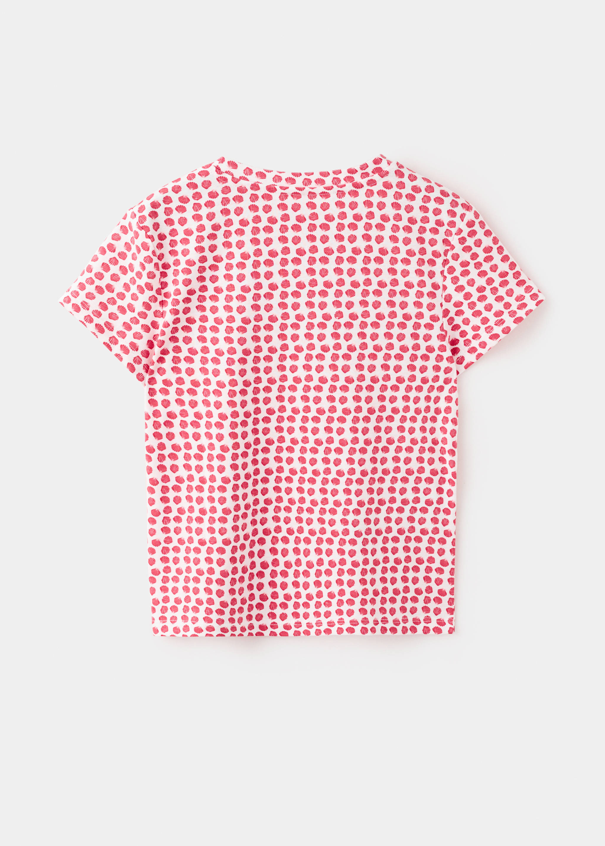 Gemustertes T-Shirt mit Stickerei - Rückseite des Artikels