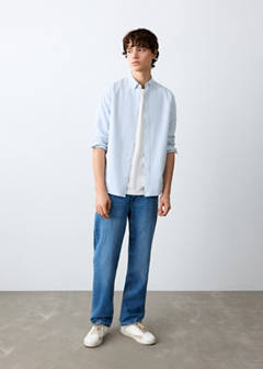 Striped Oxford shirt — Sky Blue 2