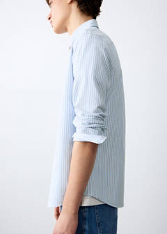 Striped Oxford shirt — Sky Blue 1
