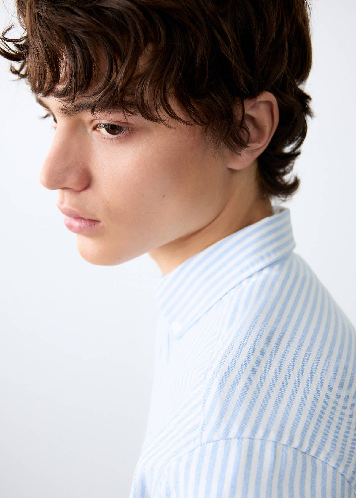 Striped Oxford shirt — Sky Blue