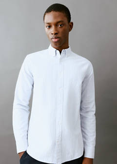 Striped Oxford shirt — Sky Blue 7