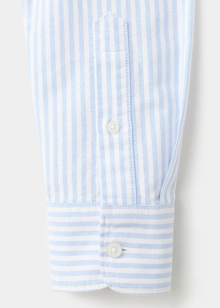 Striped Oxford shirt — Sky Blue