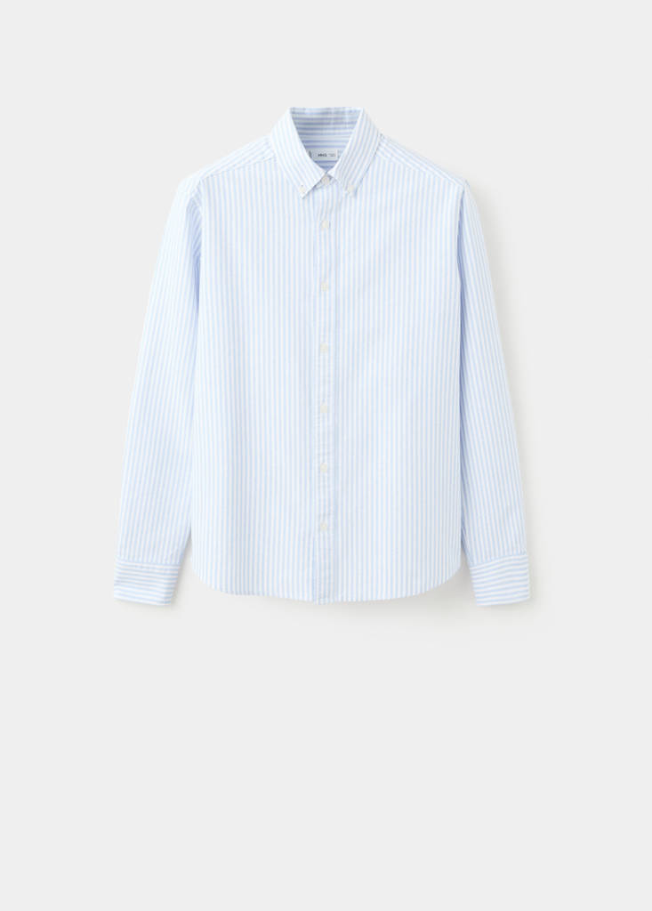 Striped Oxford shirt — Sky Blue