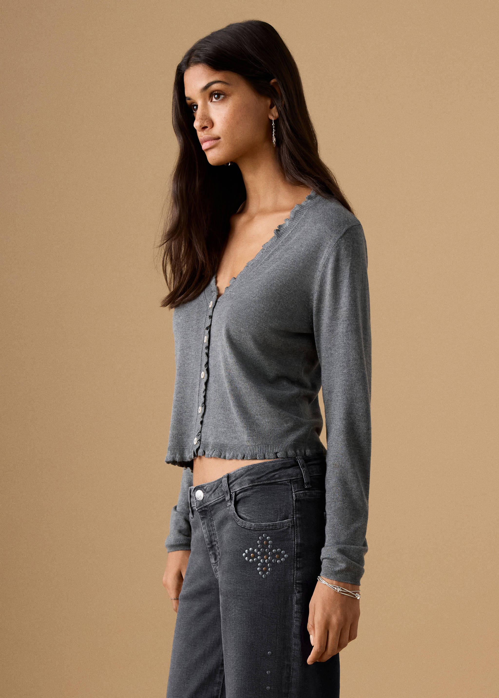 Càrdigan punt volants - Pla mig