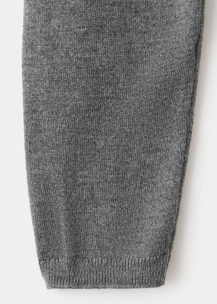 Ruffle  knit cardigan — Medium Heather Grey