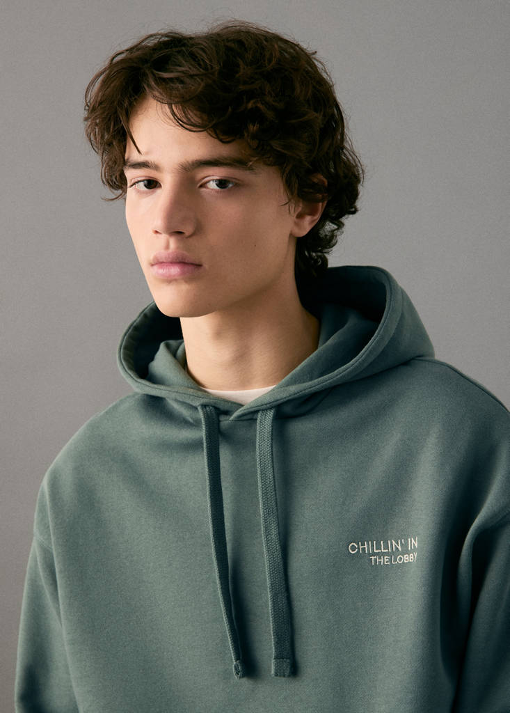 Printed hoodie — Green