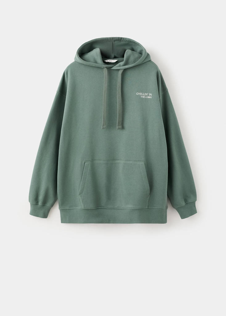 Printed hoodie — Green