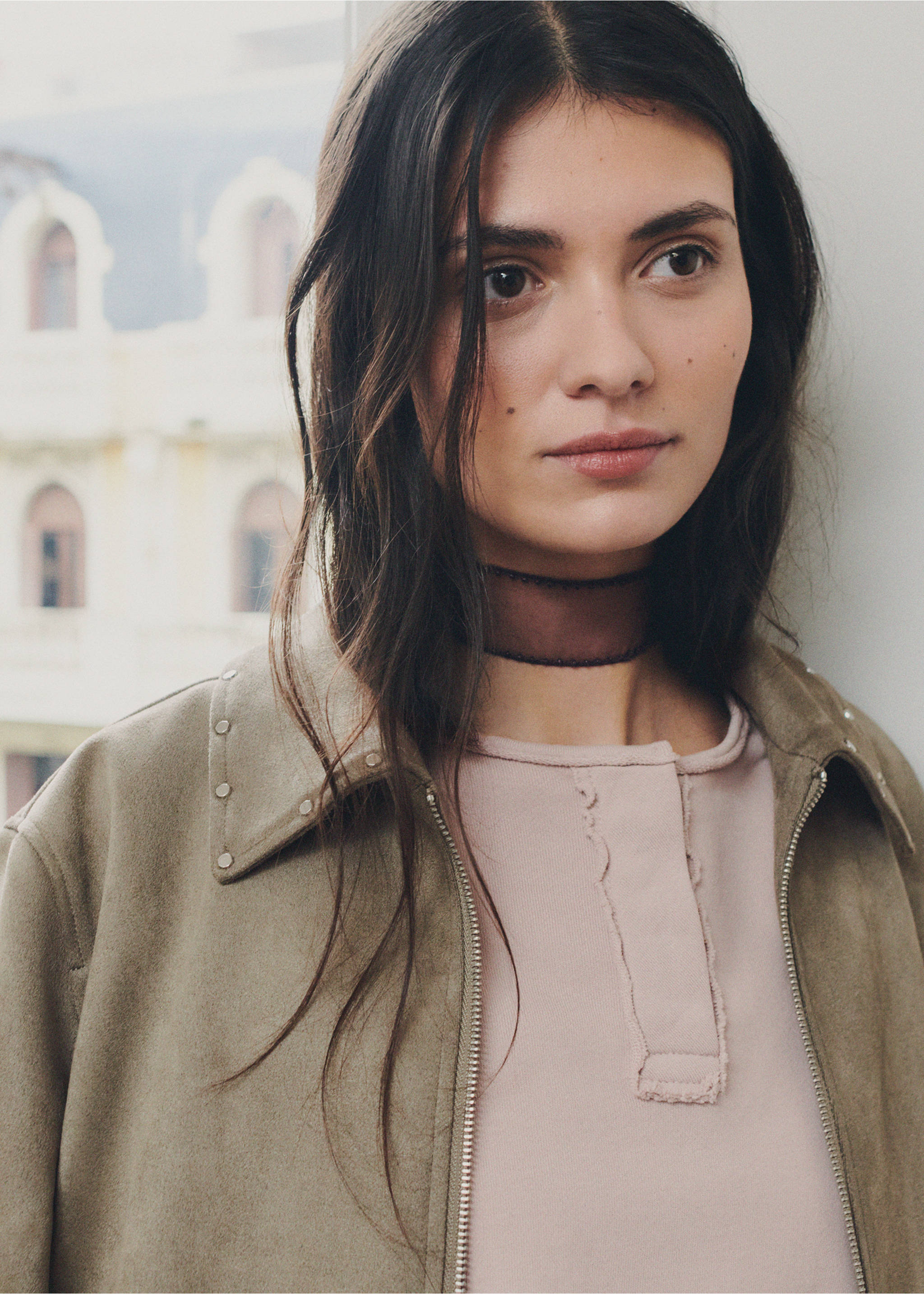 Seamless hem sweatshirt - Details of the article 5, Pink. Ref: 27031517-00.