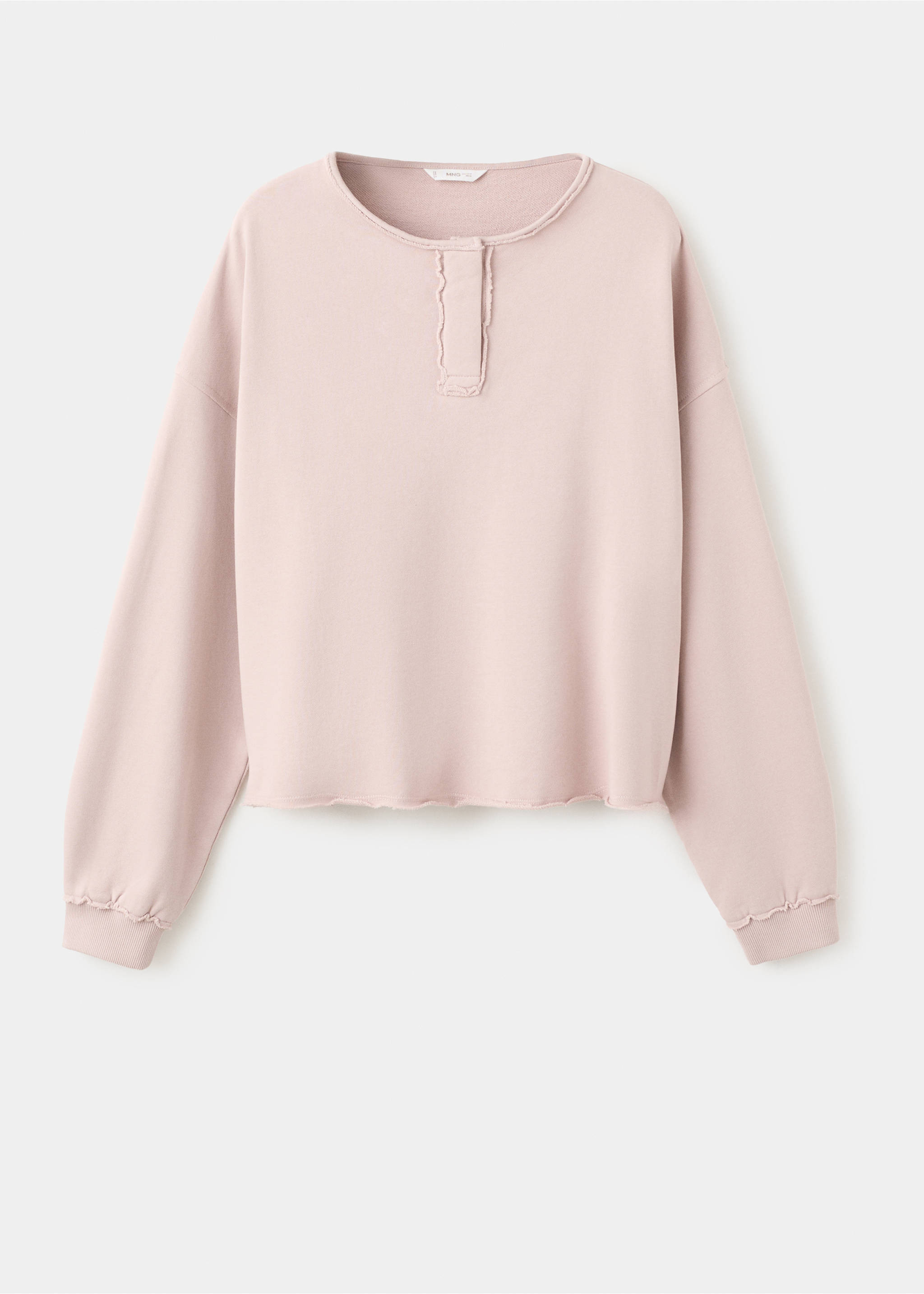 Seamless hem sweatshirt - Article without model, Pink. Ref: 27031517-00.