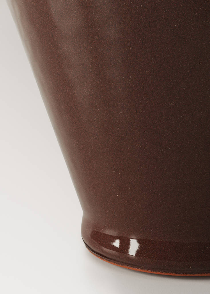 Medium irregular terracotta plant pot — Burnt Orange
