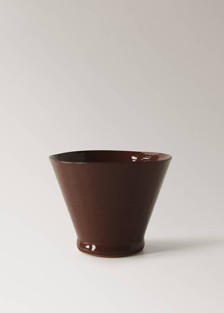 Medium irregular terracotta plant pot — Burnt Orange